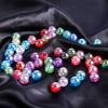 4 6 8mm 40-200Pcs Acrylic Round Loose Beads for Handmade Necklace Bracelet DIY Jewelry Making AB Color Transparent Crafts