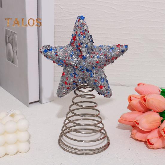 Патриотическая звезда-верхушка на елку 4 июля патриотическое украшение на елку 3D блестящая звезда-верхушка на елку для праздничной вечеринки в честь Дня независимости