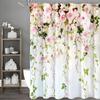 Spring Rose Flower Shower Curtain, Bathroom Decorative Shower Curtain, Waterproof Shower Curtain with Hooks
