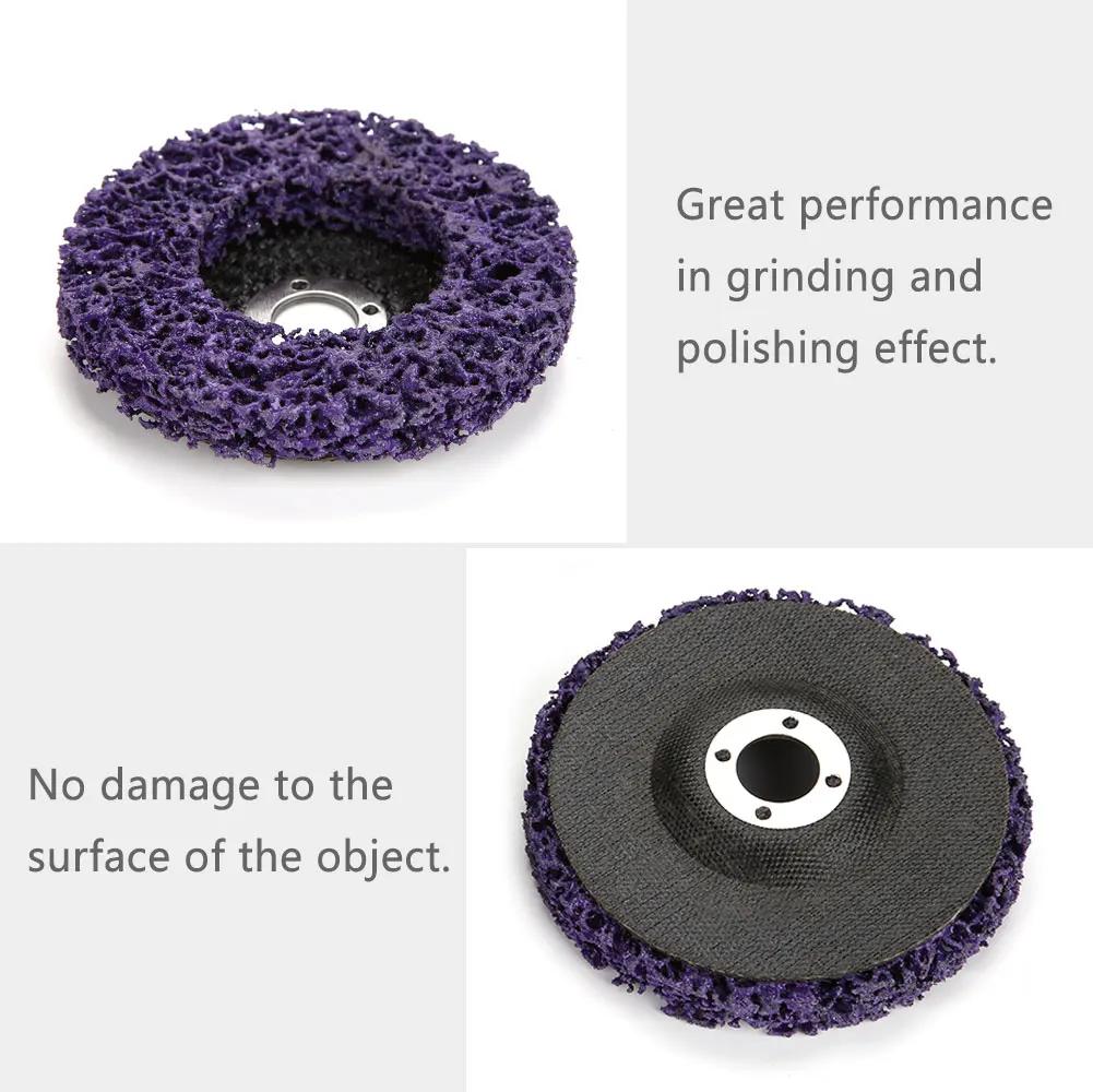 5pcs/set 100x16mm Poly Strip Stripper Disc Wheel Stripper Clean Grinder Remover Removal Paint Rust Sanding Polishing