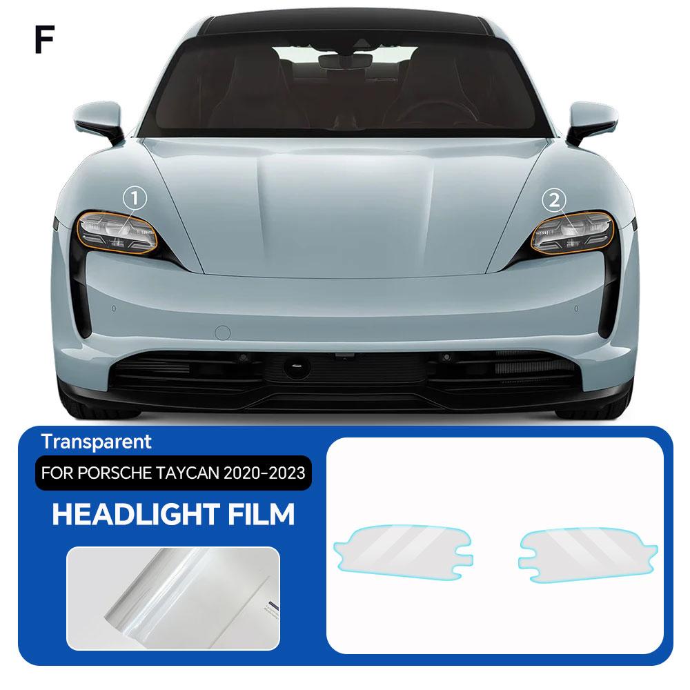 8.5Mil Pre Cut Transparent Car PPF for Porsche Taycan Paint Protection Film Car Wrap Headlight Rearview Film