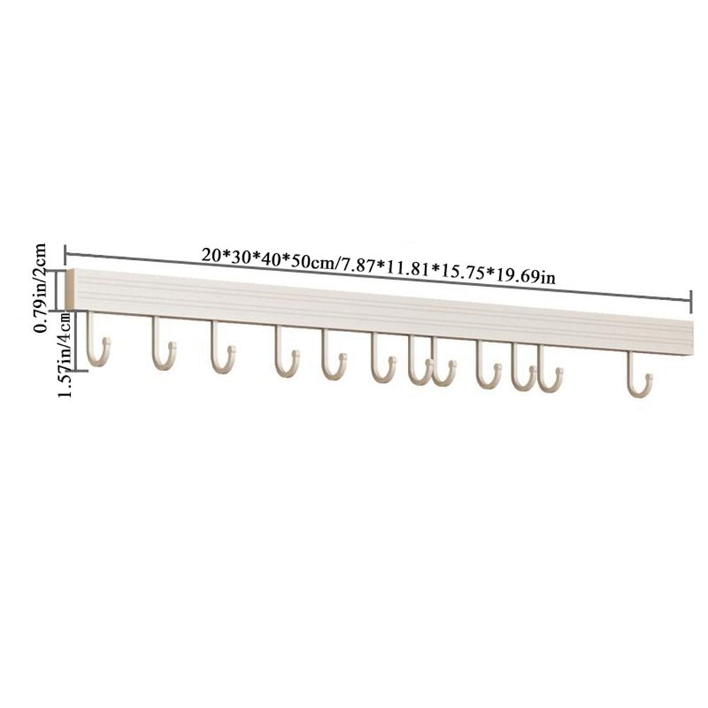 20/30/40/50cm Kitchen Utensils Rack Rail Kitchen Hook Rack Wall Hanging Rod Rack Kitchenware