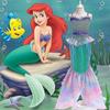 The Little Mermaid Movie Girls Cosplay Catch Fishtail Swim Two-piece