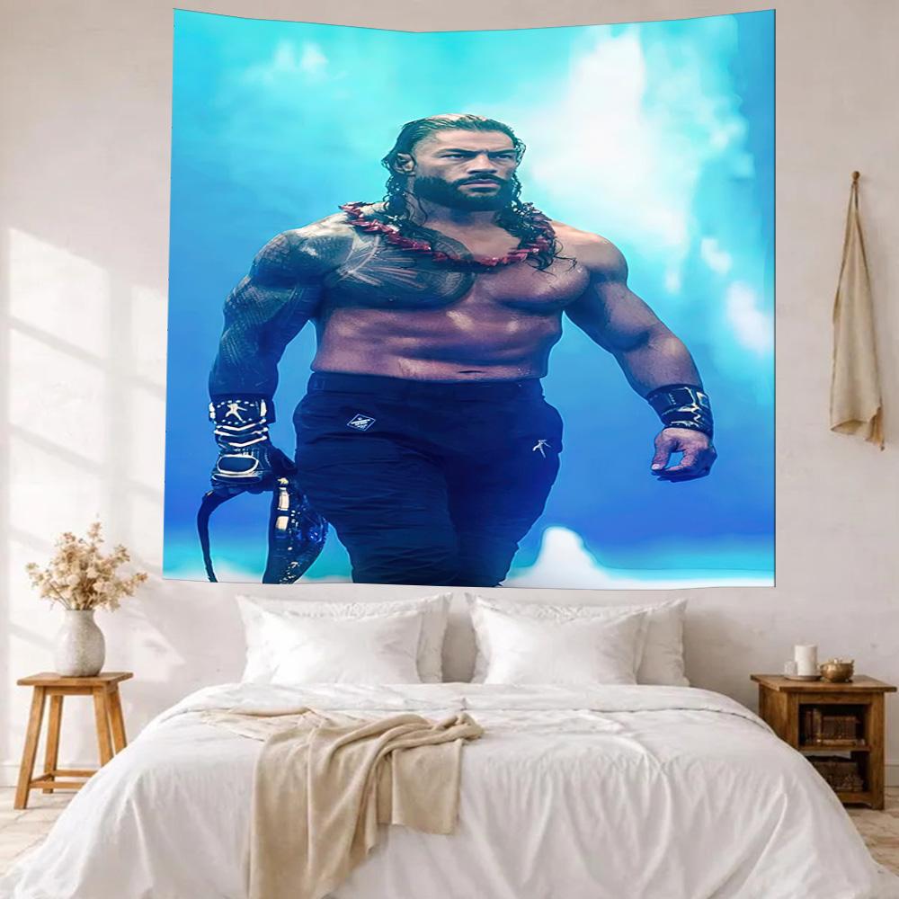 Roman Reigns1 Wall Decor Tapestry Art For Pet Memorial Birthdaywedding Party Backdrop Family Gift