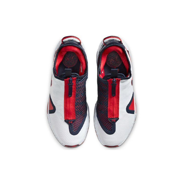 Nike PG 4 Амортизация Нескользящие Износостойкие Низкие Баскетбольные Кроссовки Мужские Белые Азиатская Версия CD5082-101