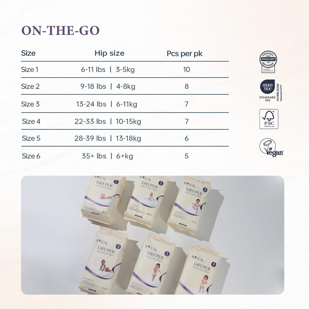 Детские подгузники DRYPER размер 4 7 штук - (10-15 кг),