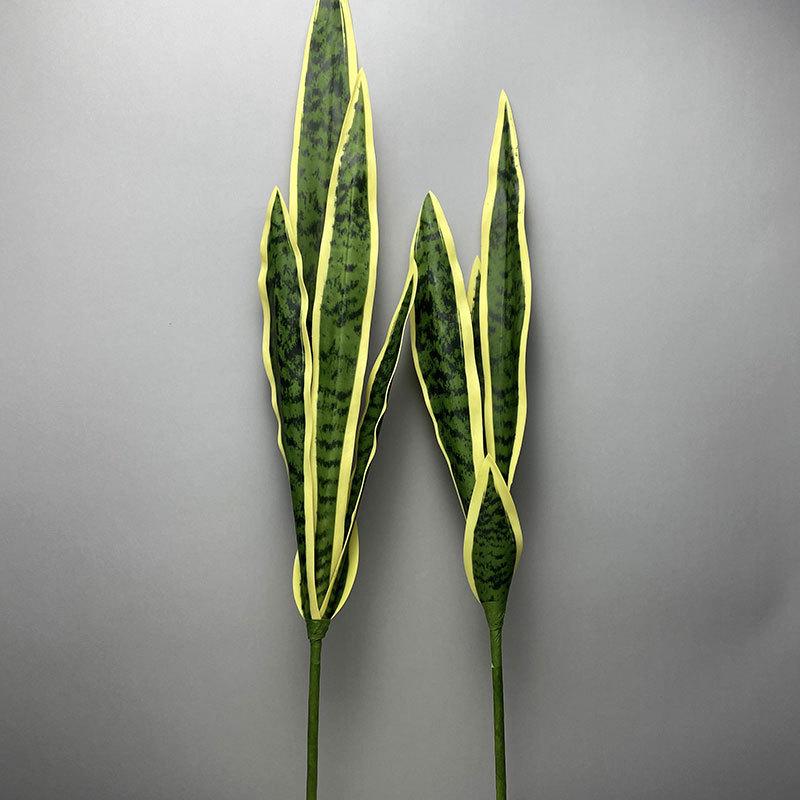 Artificial Snake Plant Agave Bonsai for Indoor & Outdoor Decor - Green Single Stem in Pot for Home or Office