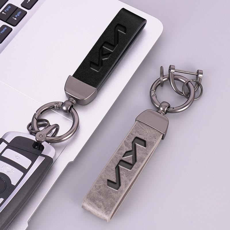 SLRB3 1Pcs New Metal Leather Car Keyring Keychain Anti-Loss Key Ring For KN Kia Rio Soul Forte Sportage Picanto Niro KN Accessories