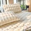 Rabbit Plush Pillowcase 48x74cm 2 Pcs Soft Warm Fluffy Long Hair Pillow Cover Decorative Pillow Sham for Beds