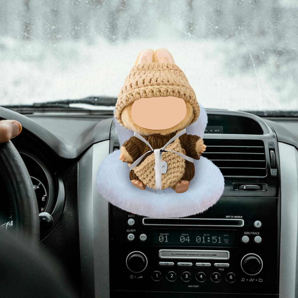 Украшения для автомобиля, автокресло для кукол, пушистая подушка, есть зажимы для сиденья на машине, в комплекте ножка сиденья для настольного дисплея