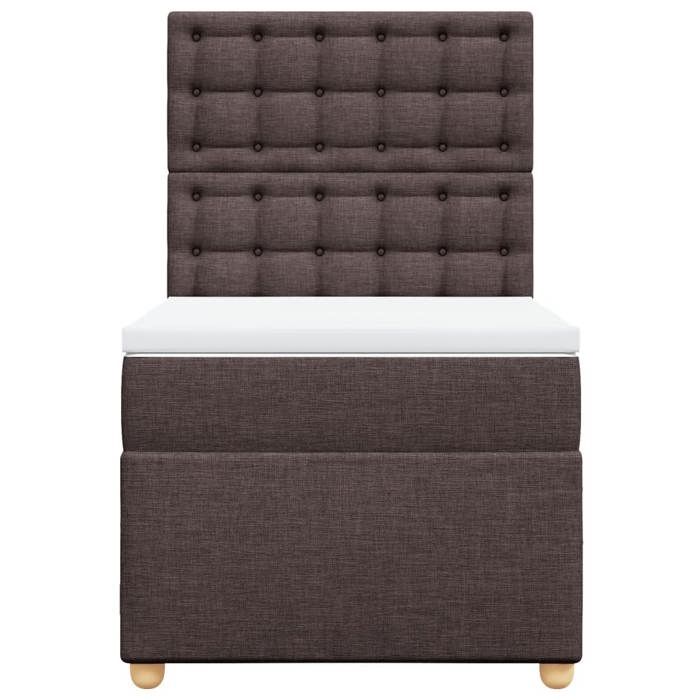 Maison Exclusive - Sommier à lattes de lit avec matelas Marron foncé 90x200 cm