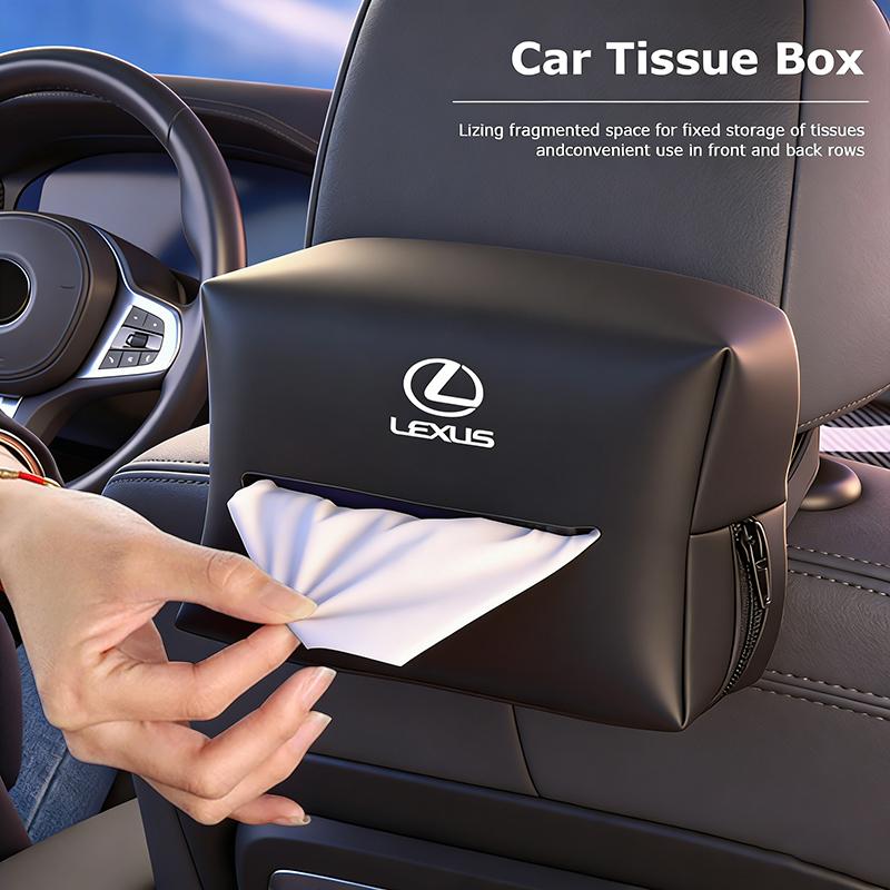 PU Leather Car Tissue Box Facial Tissue Storage Bag For Lexus F SPORT ES RX LS IS NX CT LX IS250 IS200 CT200H GS300 NX300h UX HS AEW1