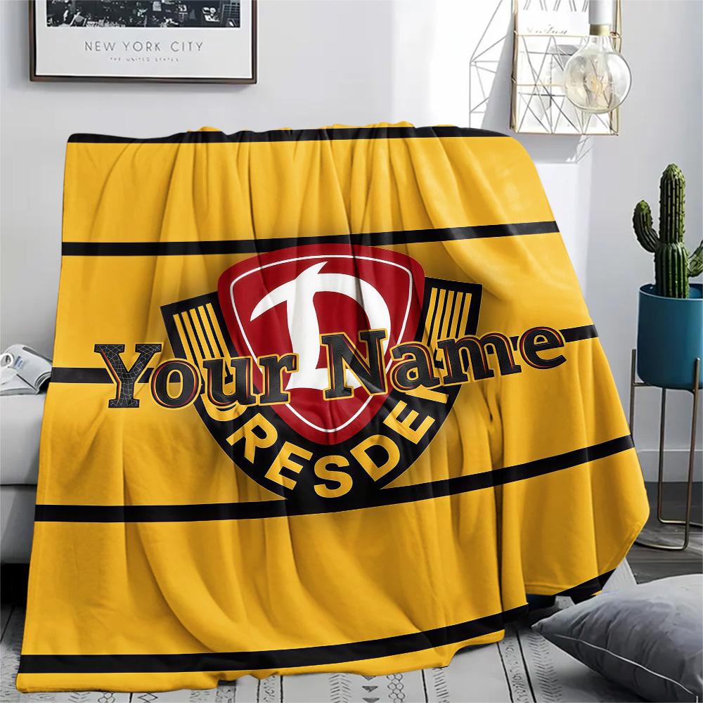 1PC Dynamo Dresden Custom Name Patterned Flannel Blanket Suitable For All Seasons For Home Decor Warmth And Comfort Gifts Holiday Present