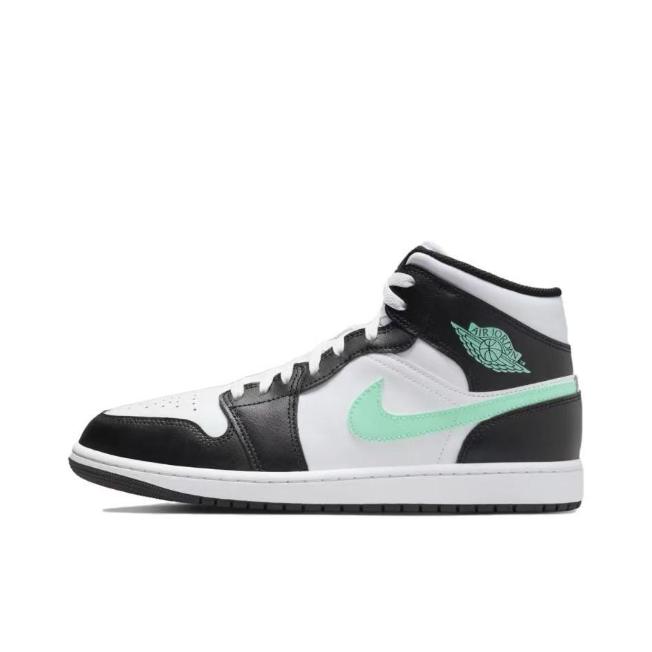 Jordan Air Jordan 1 Slip Resistant Abrasion Resistant High top Vintage Basketball Shoes Unisex Black Pink DQ8423-103(Team629-)