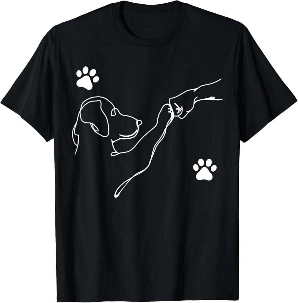 Dog and People Punch Hand Dog Friendship Fist Bump Dog's Paw T-Shirt