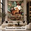 Lion Tiger Leopard (31) Theme Personalized Tapestry Custom Name Text Wall Hanging Tapestry Home Background Decoration