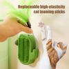 3-in-1 Cat Self Groomer Brush Wall Corner Massage Comb with Catnip Ball Feather Toys Cactus Shape Cat Face Scratcher for Indoor Cats