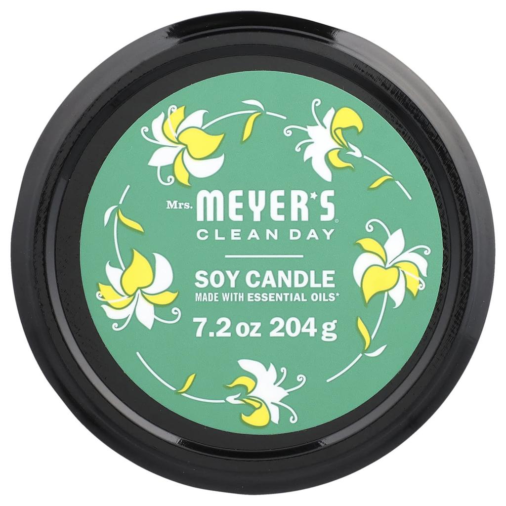 Mrs. Meyers Clean Day Ароматическая соевая свеча, Жимолость, 7,2 унции (204 г)