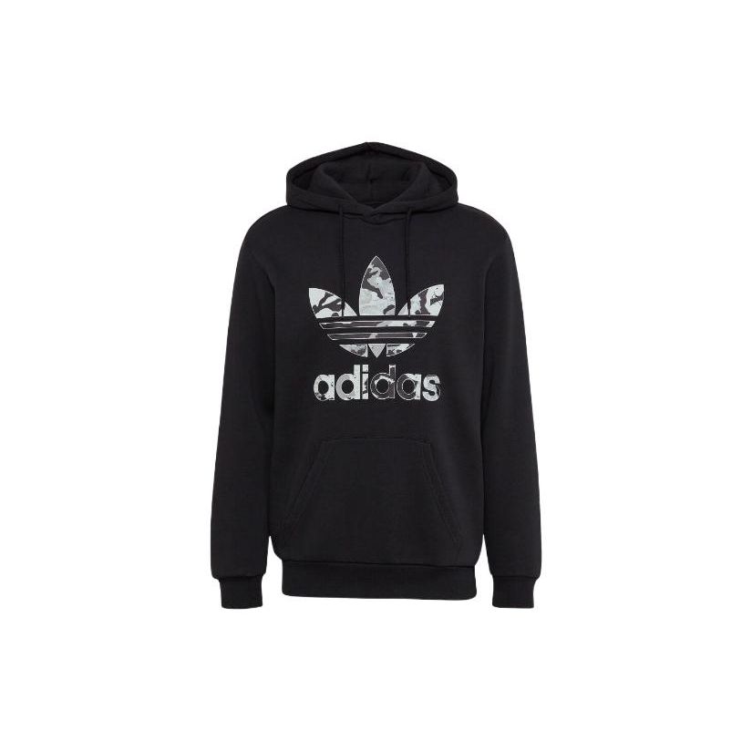 Adidas Свитшот с капюшоном и логотипом на завязках, американский, мужские толстовки, черный цвет HK2803