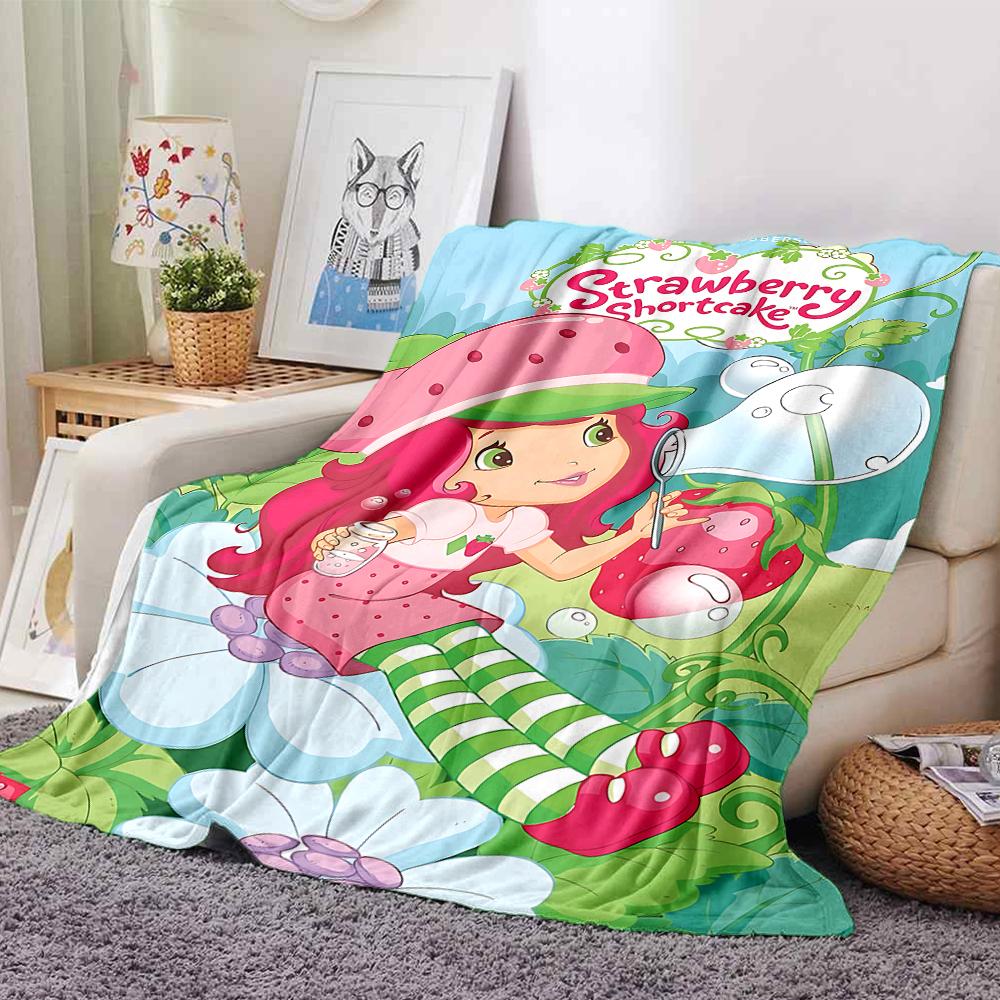 1Pc Strawberry Party Invitation Blanket For Couch Bed Plush Cozy Fuzzy Blanket Super Soft Warm Blankets For Fall And Winter 0918254
