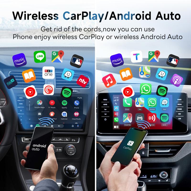 CarlinKit 5.0 Wired To Wireless Adapter Wireless Android Auto CarPlay Smart Car Box Bluetooth WiFI Auto Connect Online Upgrade