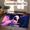 Custom Rug Billie Eilish Pattern Print Name Text Soft Non‑Slip Floor Carpet for Home Indoor Decoration