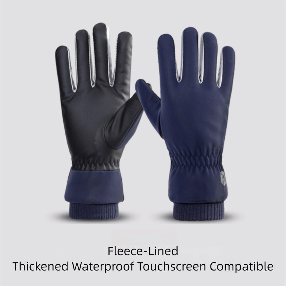 Fashion Warm Snowboard Gloves Waterproof Thickening Touch Screen Gloves Full Fingers Velvet Gloves Women Men