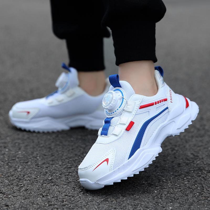 Детские трендовые удобные кроссовки для бега на мягкой подошве, студенческие модные повседневные дышащие спортивные кроссовки для мальчиков и девочек