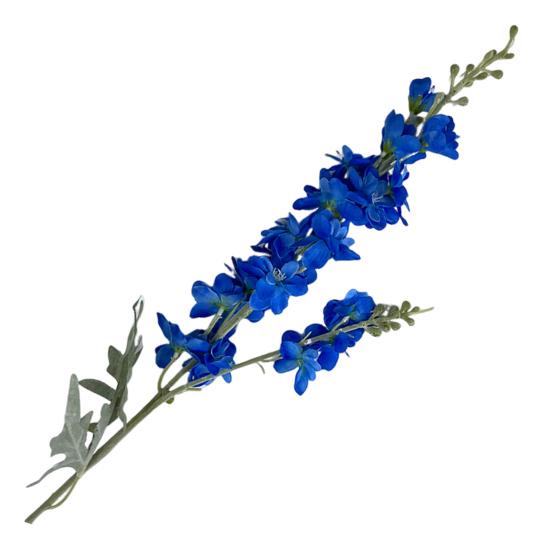 Simulated Hyacinth Silk Delphinium Flowers Realistic Texture Iron Wire Stems Fake Flower