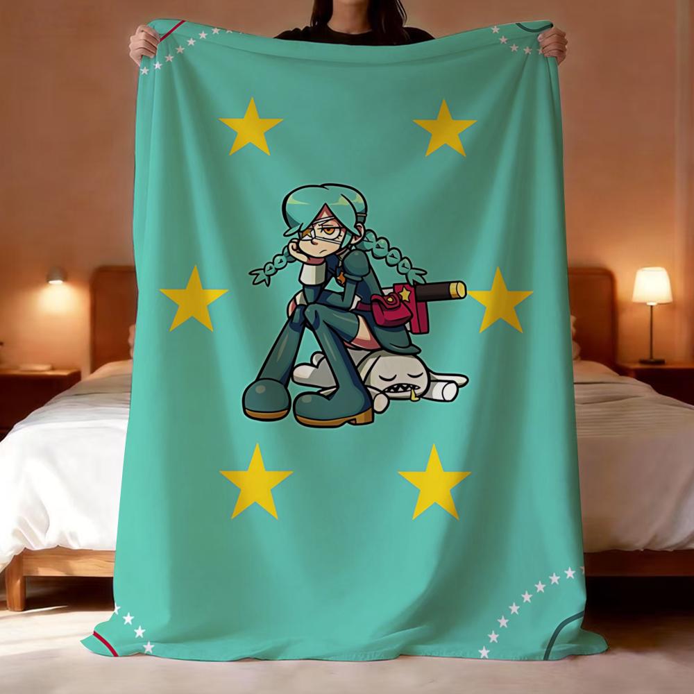 Game SSKULLGIRLS Cartoon Throw Lightweight g Flannel Blanket Soft Skinfriendly for Summer Cooling