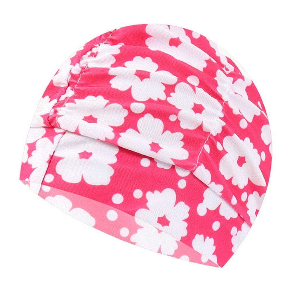 Шапочка для плавания с принтом цветов, высокая эластичность, для длинных волос, шапочка для дайвинга, шапочка для плавания, шапочка для бассейна