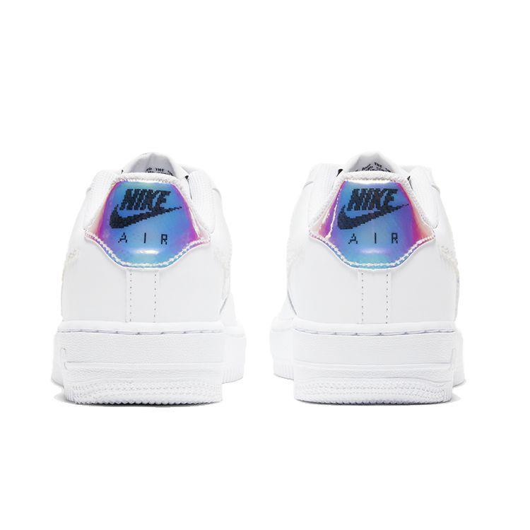 Nike Детские кроссовки Air Force 1 LV8 GS Digital Swoosh Белый Многоцветный Черный CW1577-100