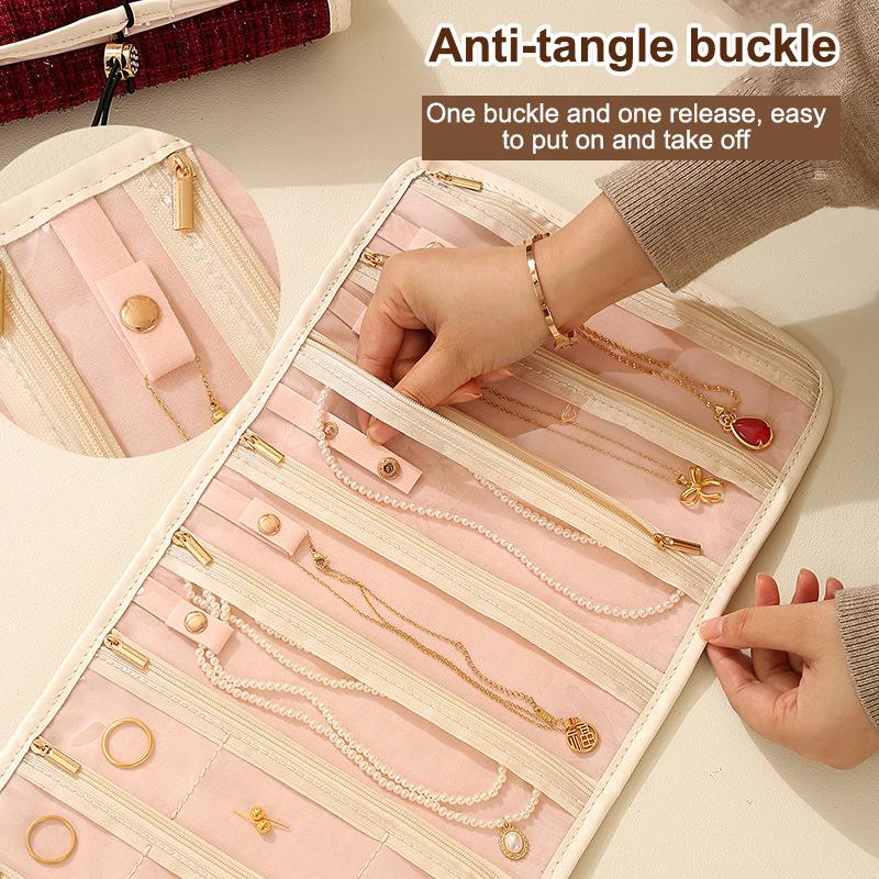 20 Отделений Складная Модная Портативная Сумка для Ювелирных Изделий Большая Женская Дорожная Ролл для Ювелирных Изделий Ожерелье Серьги Кольца Дисплей для Ювелирных Изделий Хранение
