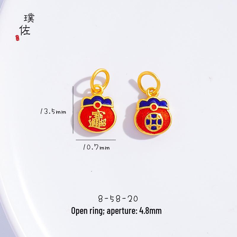 Подвеска в виде золотого песчаного дракона и феникса с кошачьим когтем для женщин