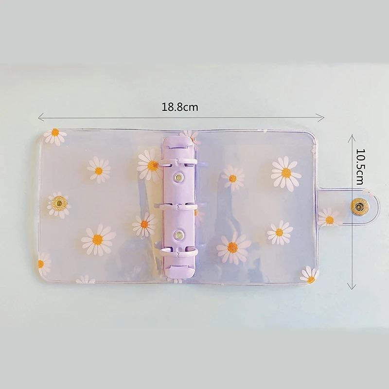 Мини-органайзер с 3 отверстиями в виде ромашки, органайзер для заметок, тетрадь, журнал, дневник, папка-переплет Kawaii, школьные принадлежности