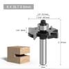 8mm Shank Four Blades T-Sloting Biscuit Joint Slot Cutter Jointing Slotting Router Bit Height Milling Cutter Woodworking