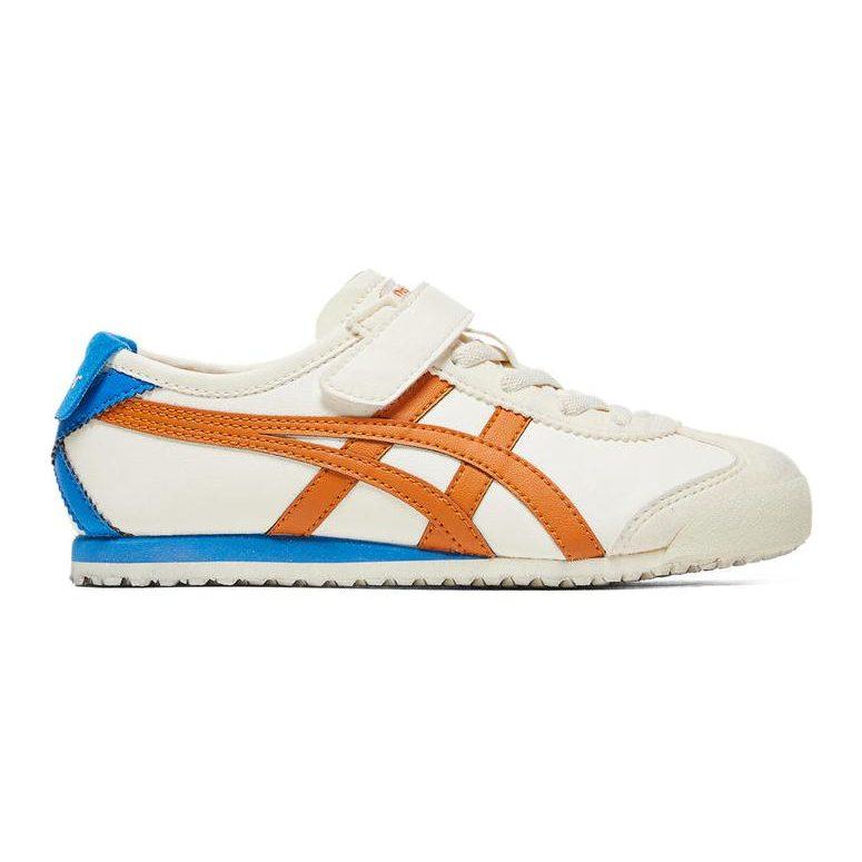 ONITSUKA TIGER MEXICO 66 Низкие детские беговые кроссовки Белые Оранжевые Синие Детские 1184A049-111