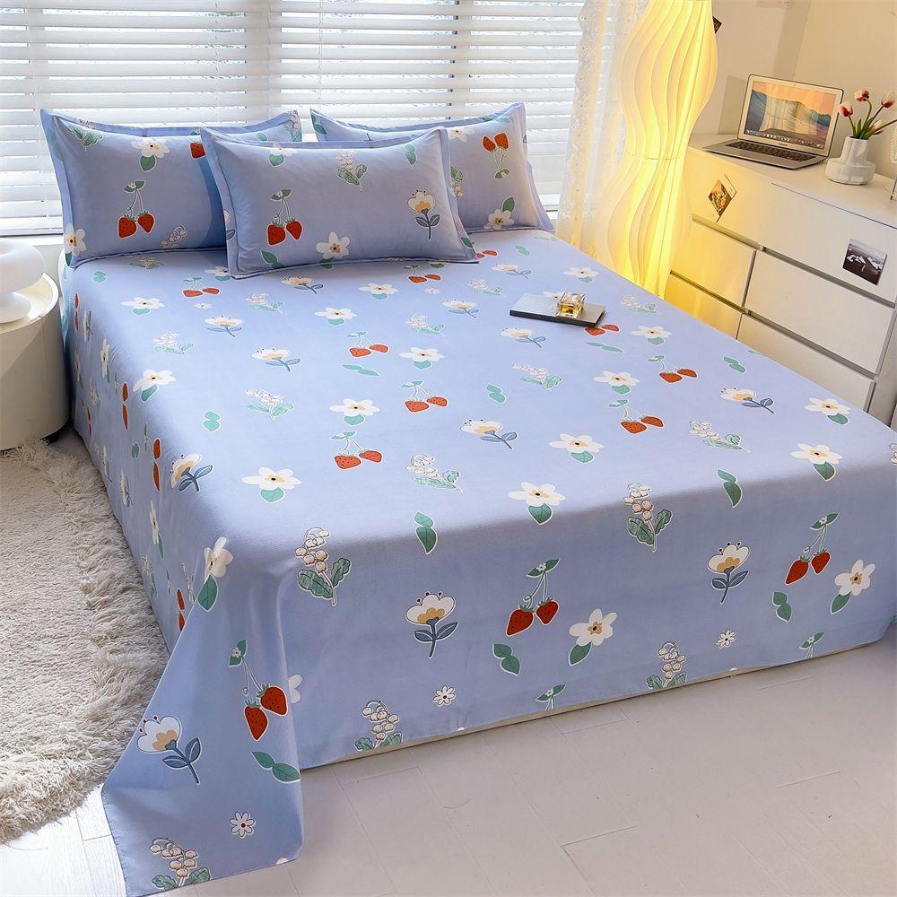 Bed Sheet Single Piece Single Double Bed Sheet Nordic Style Skin-friendly Brushed Bed Sheet Dormitory Single Simple
