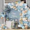 104 шт., гирлянда из сине-золотых воздушных шаров, комплект из латексных шаров, украшение для свадьбы, дня рождения, декор для детей, вечеринки в честь рождения ребенка, латексные шары