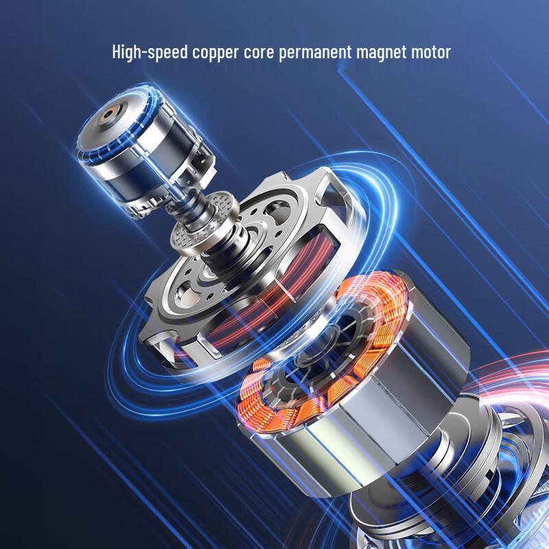 Deli Цифровой автомобильный насос для накачки шин с двумя цилиндрами