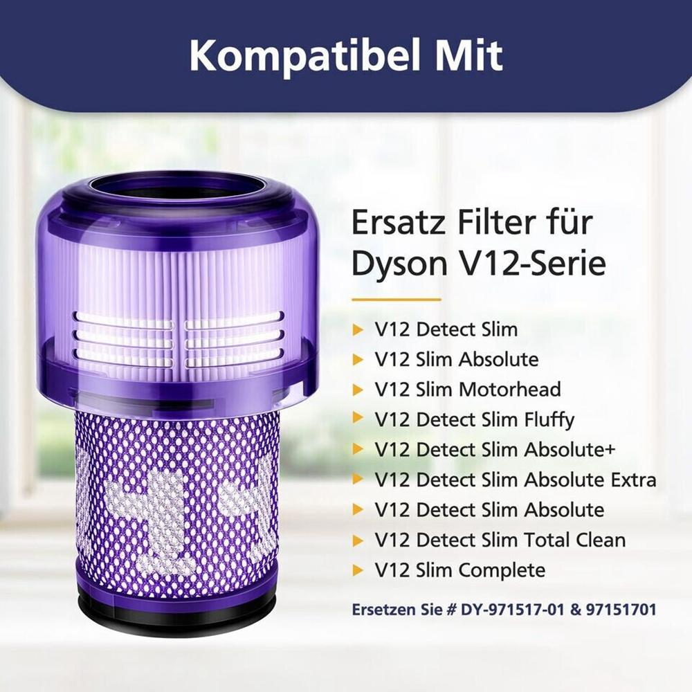 Моющийся фильтр для пылесоса Dyson V12 Slim, совместимый с Dyson V12 Detect, сменный фильтр, номер детали 971517-01
