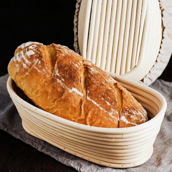 Корзина для брожения из ротанга для выпечки хлеба на закваске, круглый овальный набор ручной работы, домашний декор