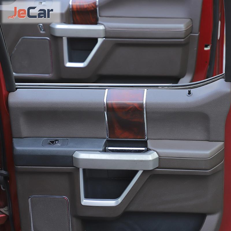 JeCar Auto Door Interior Decoration Trims Inner Moulding Cover Frame Strips Sticker Kit For Ford F150 2015-2020 Car Accessories