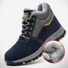Winter Work Boots Safety Steel Toe Men Sneakers Anti-smash Men Shoes Anti-puncture Work Boots Men Safety Shoes Winter Warm Fur Safety Boots Male