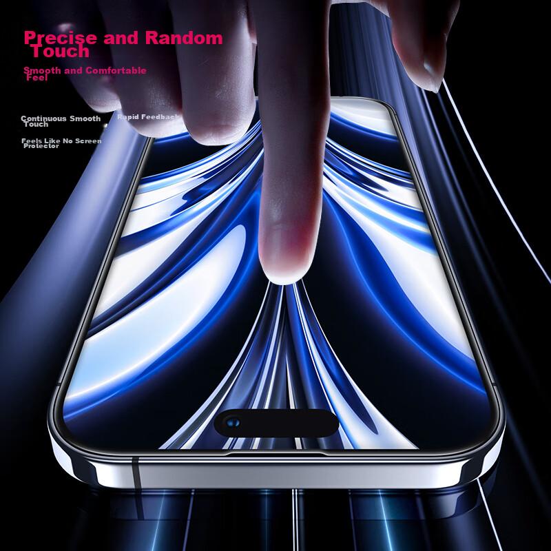 Enhanced 2 Pieces Tempered Glass Screen Protector for Apple IPhone 15 Pro Max, High Definition Full Coverage No White Edge Glass Film JM874