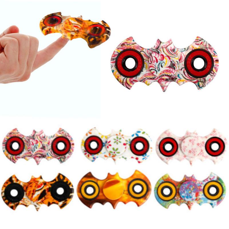 Бэтмен Спиннер для пальцев Снятие стресса Материал АБС нержавеющая сталь Желтый Красный Зеленый Голубой Черный