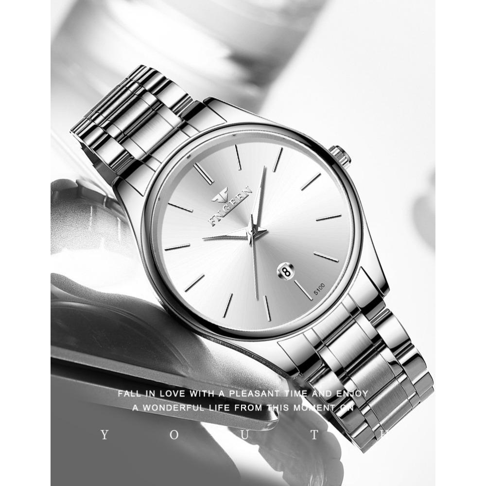 Men's Watch Brand Light Luxury Stainless Steel Calendar Waterproof Men's Business Leisure Fashion Quartz Watch