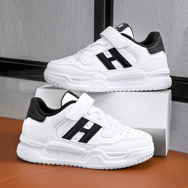 Classmate children's little white shoes spring new girls' shoes student boys sports shoes medium and older children's soft-soled casual board shoes
