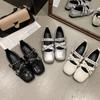 Fashion 2025Designer Spring Women Mary Jane Shoes Fashion Square Toe Ladies Comfort Soft Sole Flats Women's Comfort Ballerinas Shoes