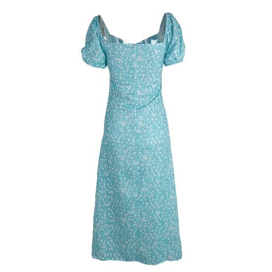 Женское платье с высокой талией и открытыми плечами, с глубоким вырезом, летнее сексуальное облегающее платье с цветочным принтом, трапециевидное платье макси для женщин